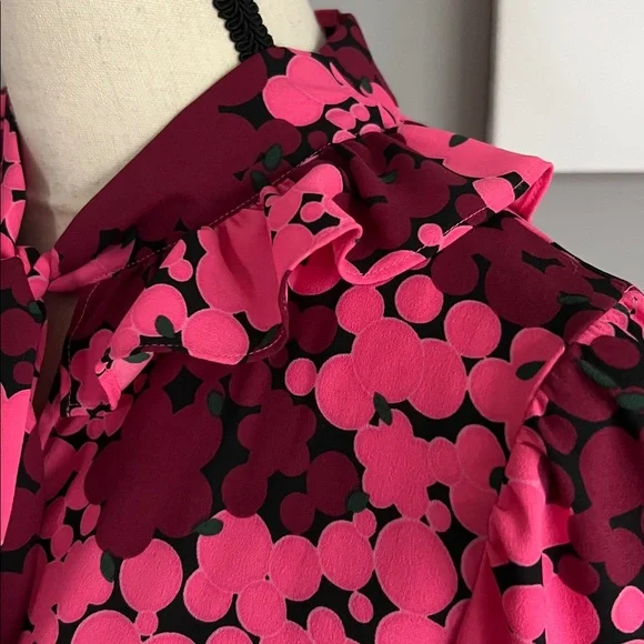 Kate Spade New York Bubble Dot Tie-neck Blouse - Picture 4 of 11